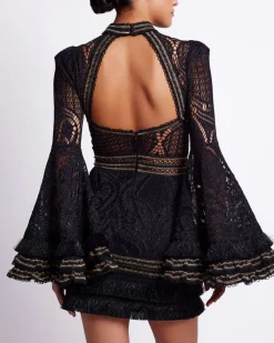PatBO LACE AND FRINGE MINI DRESS- Dresses & Jumpsuits