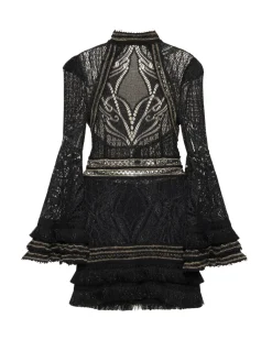 PatBO LACE AND FRINGE MINI DRESS- Dresses & Jumpsuits