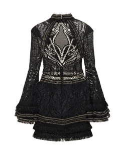 PatBO LACE AND FRINGE MINI DRESS- Dresses & Jumpsuits