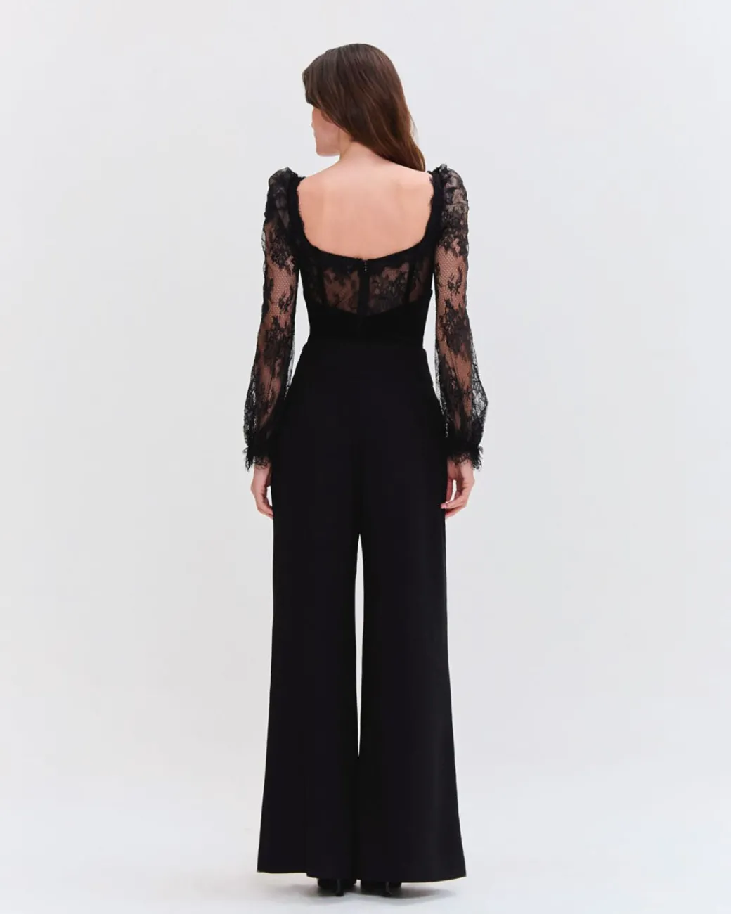 PatBO LACE AND VELVET BODYSUIT- Tops & Bodysuits