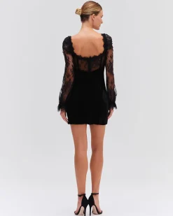 PatBO LACE AND VELVET MINI DRESS- Dresses & Jumpsuits