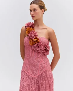 PatBO Lace Bustier Maxi Dress- Dresses & Jumpsuits