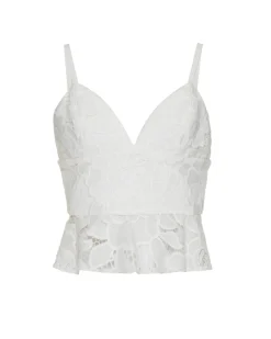 PatBO Lace Peplum Top (EXCLUSIVE)- Matching Sets|Tops & Bodysuits