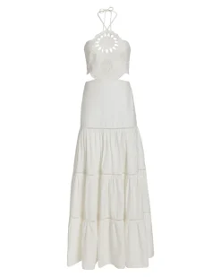 PatBO Lasercut Cotton Poplin Maxi Dress (FINAL SALE)- Dresses & Jumpsuits