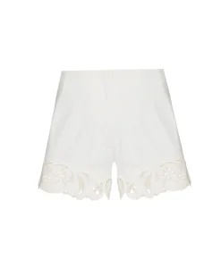 PatBO Lasercut Cotton Poplin Shorts (FINAL SALE)- Bottoms