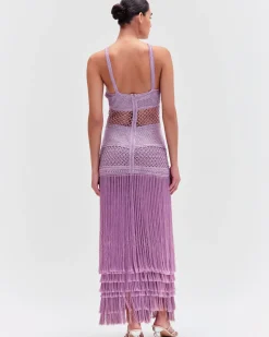 PatBO Latticework Fringe Maxi Dress (FINAL SALE)- Dresses & Jumpsuits
