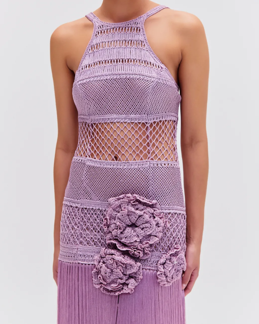 PatBO Latticework Fringe Maxi Dress (FINAL SALE)- Dresses & Jumpsuits