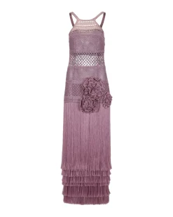 PatBO Latticework Fringe Maxi Dress (FINAL SALE)- Dresses & Jumpsuits