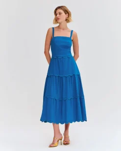PatBO Linen Midi Dress- Dresses & Jumpsuits