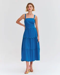 PatBO Linen Midi Dress- Dresses & Jumpsuits