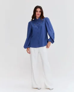 PatBO Linen Shirt (FINAL SALE)- Tops & Bodysuits