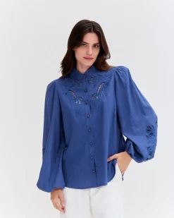 PatBO Linen Shirt (FINAL SALE)- Tops & Bodysuits