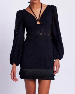 PatBO Long Sleeve Lace Mini Dress (FINAL SALE)- Dresses & Jumpsuits