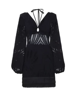 PatBO Long Sleeve Lace Mini Dress (FINAL SALE)- Dresses & Jumpsuits