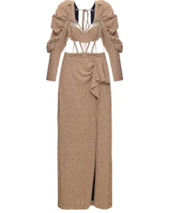 PatBO LUREX BUSTIER MAXI DRESS (FINAL SALE)- Dresses & Jumpsuits
