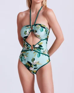 PatBO Magnolia Halterneck One Piece (EXCLUSIVE)- One Pieces