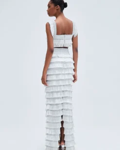 PatBO Metallic Fringe Maxi Skirt- Matching Sets|Bottoms