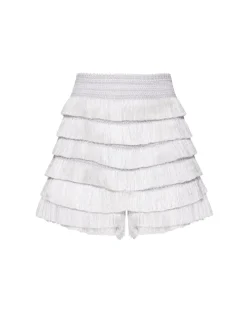 PatBO Metallic Fringe Shorts- Matching Sets|Bottoms