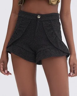 PatBO Metallic Jacquard Shorts- Bottoms