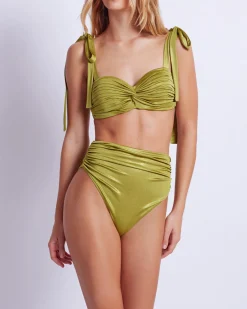 PatBO Metallic Jersey Bikini Bottom (FINAL SALE)- Bikinis