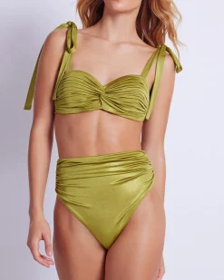 PatBO Metallic Jersey Bikini Bottom (FINAL SALE)- Bikinis