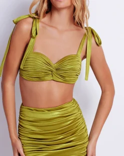 PatBO Metallic Jersey Bralette (FINAL SALE)- Bikinis|Matching Sets
