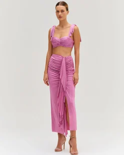 PatBO Metallic Jersey Bralette (FINAL SALE)- Matching Sets|Tops & Bodysuits