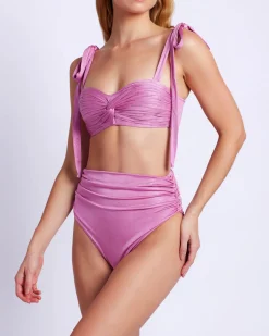 PatBO Metallic Jersey Bralette (FINAL SALE)- Matching Sets|Tops & Bodysuits