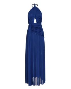 PatBO Metallic Jersey Halterneck Maxi Dress- Dresses & Jumpsuits