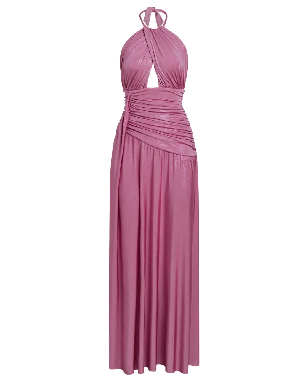 PatBO Metallic Jersey Halterneck Maxi Dress- Dresses & Jumpsuits