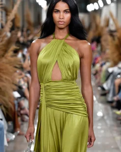 PatBO Metallic Jersey Halterneck Maxi Dress (FINAL SALE)- Dresses & Jumpsuits