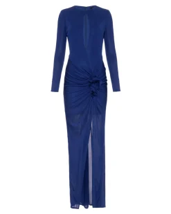 PatBO Metallic Jersey Keyhole Maxi Dress- Dresses & Jumpsuits