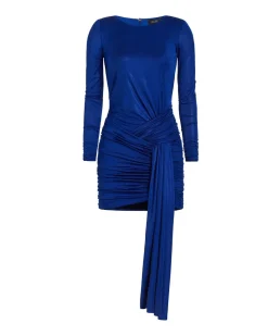 PatBO Metallic Jersey Long Sleeve Mini Dress- Dresses & Jumpsuits
