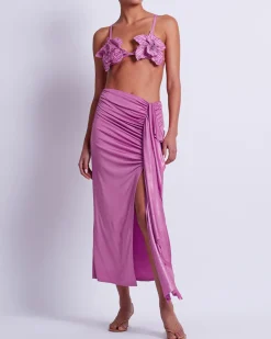 PatBO Metallic Jersey Midi Skirt (FINAL SALE)- Cover-ups|Matching Sets