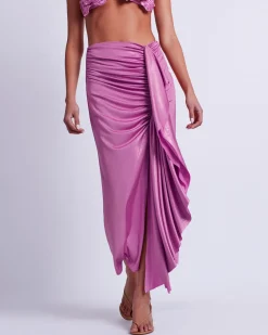 PatBO Metallic Jersey Midi Skirt (FINAL SALE)- Cover-ups|Matching Sets
