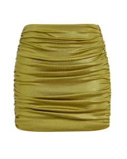 PatBO Metallic Jersey Mini Skirt (FINAL SALE)- Cover-ups|Matching Sets