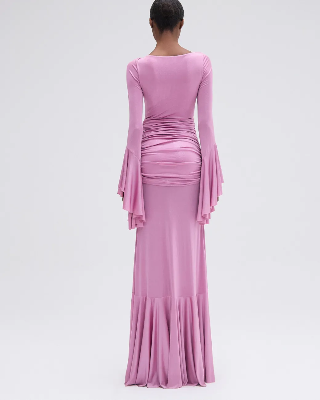 PatBO Metallic Jersey Ruched Maxi Dress (FINAL SALE)- Dresses & Jumpsuits