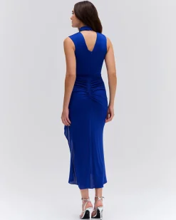 PatBO Metallic Jersey Sleeveless Midi Dress- Dresses & Jumpsuits