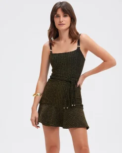 PatBO METALLIC KNIT MINI DRESS- Dresses & Jumpsuits