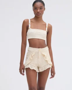 PatBO METALLIC KNIT SHORT- Cover-ups|Matching Sets