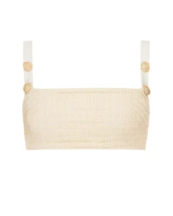 PatBO METALLIC KNIT TOP- Bikinis|Matching Sets