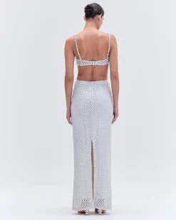 PatBO Metallic Macramé Pencil Skirt (RUNWAY)- Bottoms
