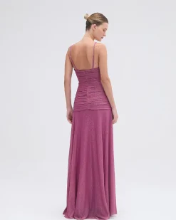 PatBO METALLIC PLUNGE GOWN- Dresses & Jumpsuits
