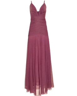 PatBO METALLIC PLUNGE GOWN- Dresses & Jumpsuits