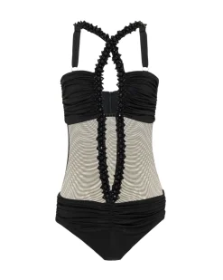 PatBO Moonlight Cross-Front Bodysuit- Tops & Bodysuits
