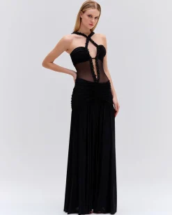 PatBO Moonlight Cross-Front Maxi Dress- Dresses & Jumpsuits