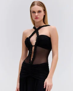 PatBO Moonlight Cross-Front Maxi Dress- Dresses & Jumpsuits
