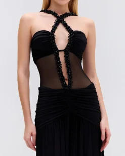 PatBO Moonlight Cross-Front Maxi Dress- Dresses & Jumpsuits