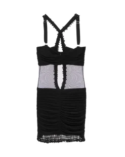 PatBO Moonlight Cross-Front Mini Dress (RUNWAY)- Dresses & Jumpsuits