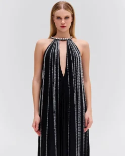 PatBO Moonlight Crystal Beaded Maxi Dress (RUNWAY)- Dresses & Jumpsuits